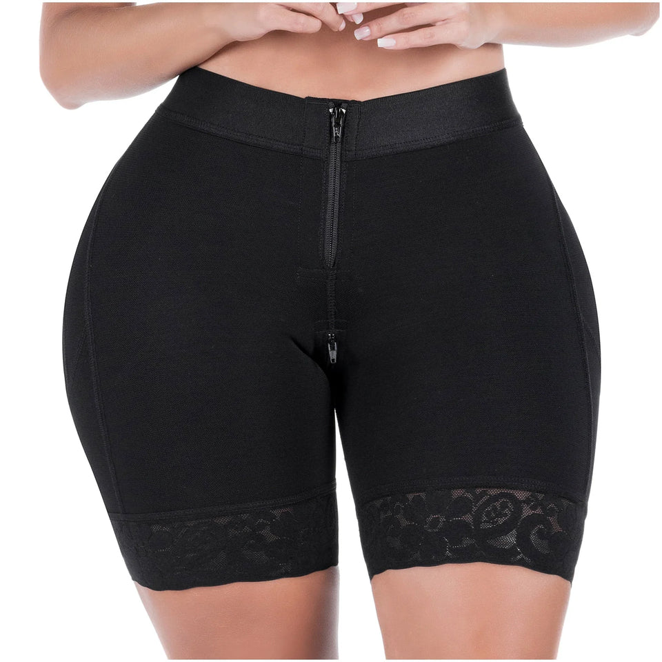 Sonryse 070ZF Colombian Butt Lifting Shapewear Shorts – High Compression Tummy Control Powernet Faja | Daily Use Slimming Shorts for Women - Colombian Shapewear | Siluets