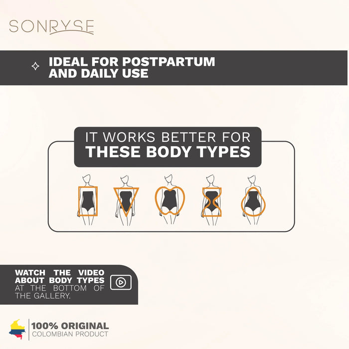 Sonryse 071BF Colombian Butt Lifting Shapewear Shorts – High Waist Tummy Control Powernet Faja for Women | Daily Use Compression Shorts - Colombian Shapewear | Siluets
