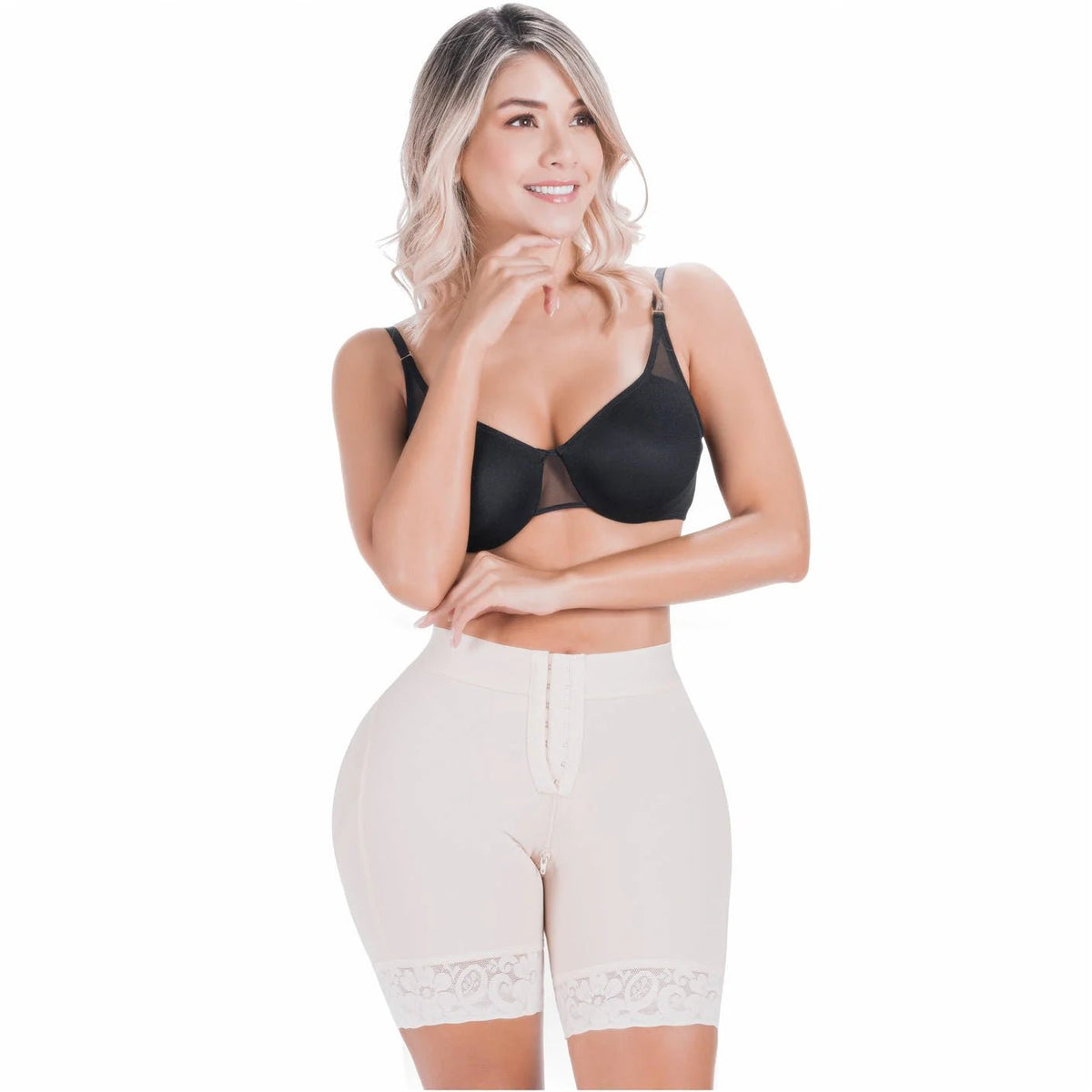 Sonryse 071BF Colombian Butt Lifting Shapewear Shorts – High Waist Tummy Control Powernet Faja for Women | Daily Use Compression Shorts - Colombian Shapewear | Siluets