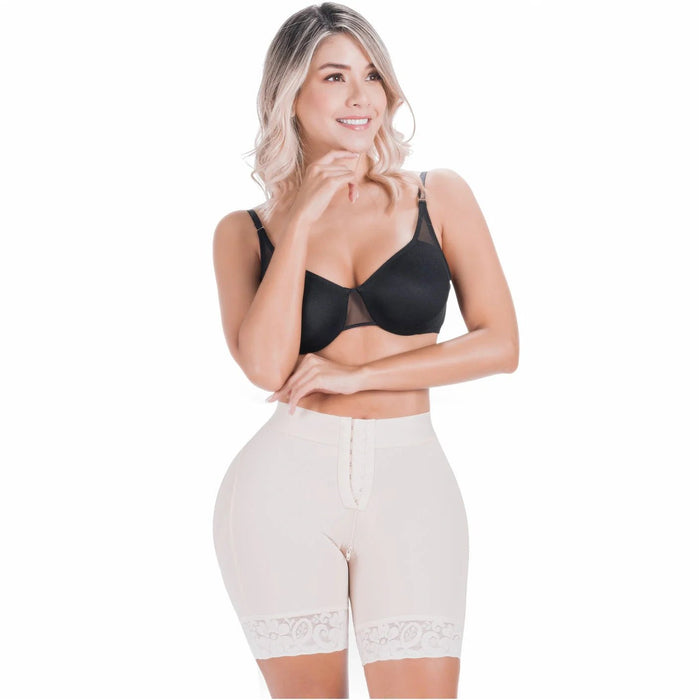 Sonryse 071BF Colombian Butt Lifting Shapewear Shorts – High Waist Tummy Control Powernet Faja for Women | Daily Use Compression Shorts - Colombian Shapewear | Siluets