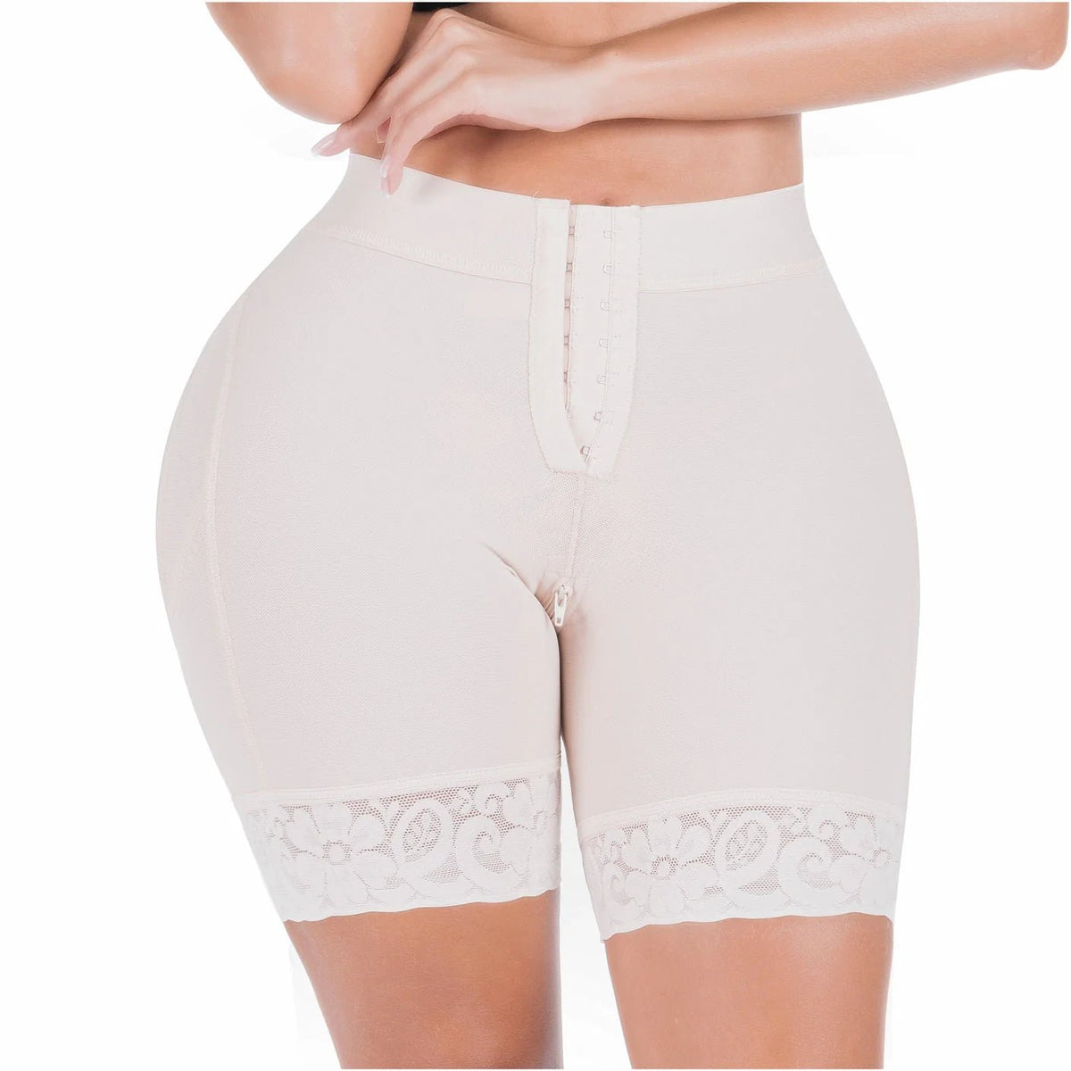 Sonryse 071BF Colombian Butt Lifting Shapewear Shorts – High Waist Tummy Control Powernet Faja for Women | Daily Use Compression Shorts - Colombian Shapewear | Siluets