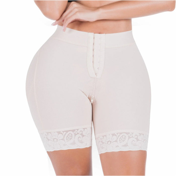 Sonryse 071BF Colombian Butt Lifting Shapewear Shorts – High Waist Tummy Control Powernet Faja for Women | Daily Use Compression Shorts - Colombian Shapewear | Siluets