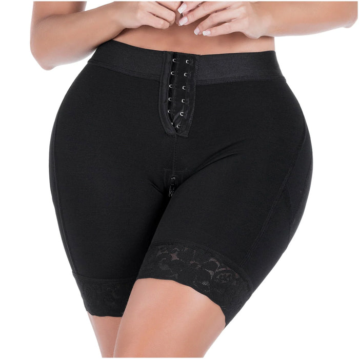 Sonryse 071BF Colombian Butt Lifting Shapewear Shorts – High Waist Tummy Control Powernet Faja for Women | Daily Use Compression Shorts - Colombian Shapewear | Siluets