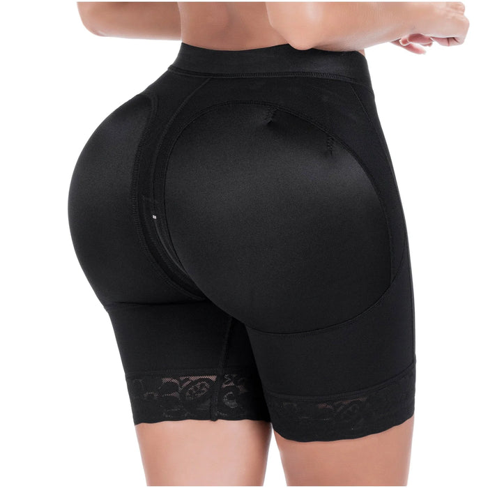 Sonryse 071BF Colombian Butt Lifting Shapewear Shorts – High Waist Tummy Control Powernet Faja for Women | Daily Use Compression Shorts - Colombian Shapewear | Siluets