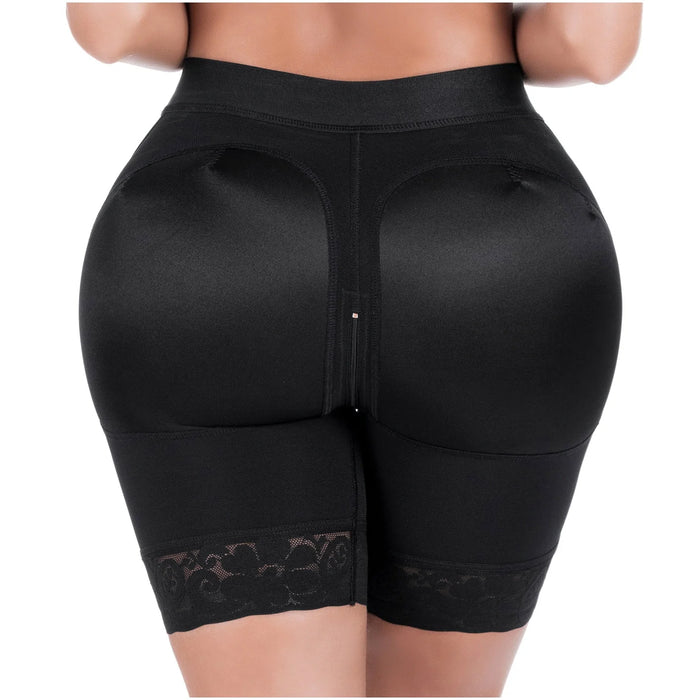 Sonryse 071BF Colombian Butt Lifting Shapewear Shorts – High Waist Tummy Control Powernet Faja for Women | Daily Use Compression Shorts - Colombian Shapewear | Siluets