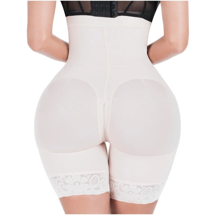Sonryse 072BF Colombian Butt Lifting Shapewear Shorts – High Waist Powernet Tummy Control Faja | Strapless Compression Shorts for Daily Use - Colombian Shapewear | Siluets