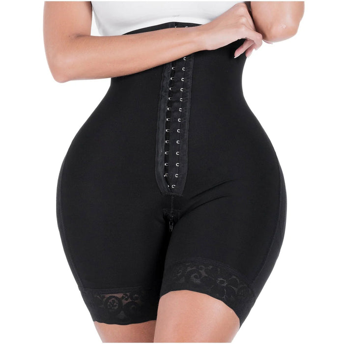 Sonryse 072BF Colombian Butt Lifting Shapewear Shorts – High Waist Powernet Tummy Control Faja | Strapless Compression Shorts for Daily Use - Colombian Shapewear | Siluets