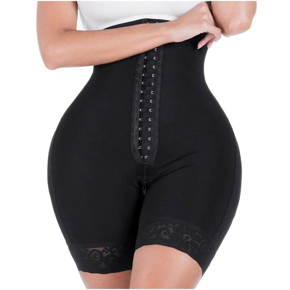 Sonryse 072BF Colombian Butt Lifting Shapewear Shorts – High Waist Powernet Tummy Control Faja | Strapless Compression Shorts for Daily Use - Colombian Shapewear | Siluets
