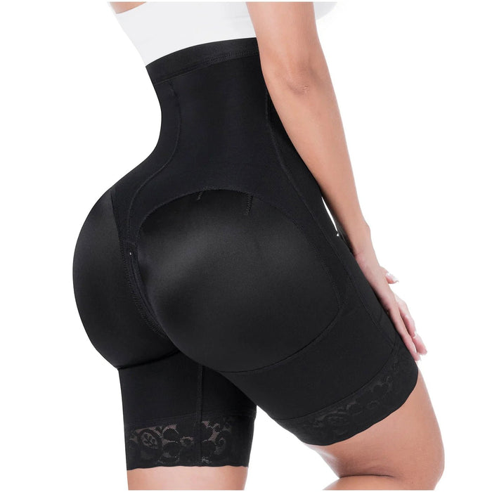 Sonryse 072BF Colombian Butt Lifting Shapewear Shorts – High Waist Powernet Tummy Control Faja | Strapless Compression Shorts for Daily Use - Colombian Shapewear | Siluets