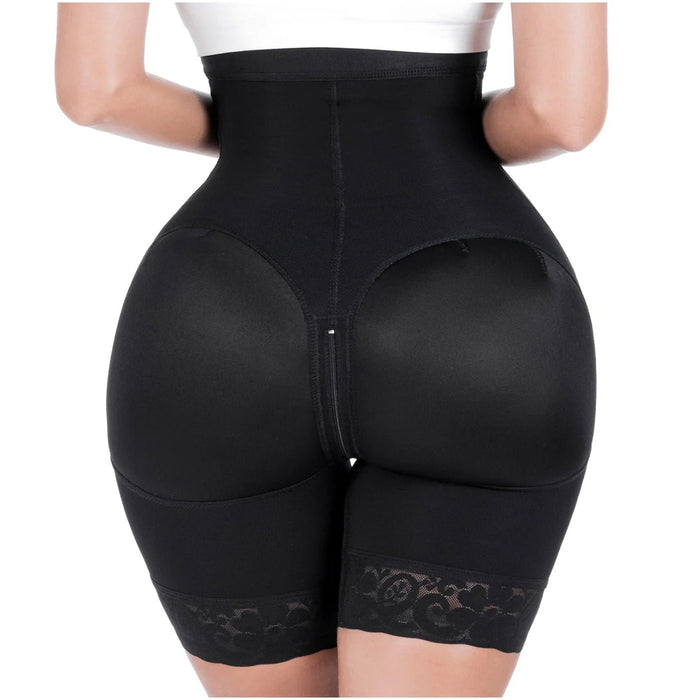 Sonryse 072BF Colombian Butt Lifting Shapewear Shorts – High Waist Powernet Tummy Control Faja | Strapless Compression Shorts for Daily Use - Colombian Shapewear | Siluets