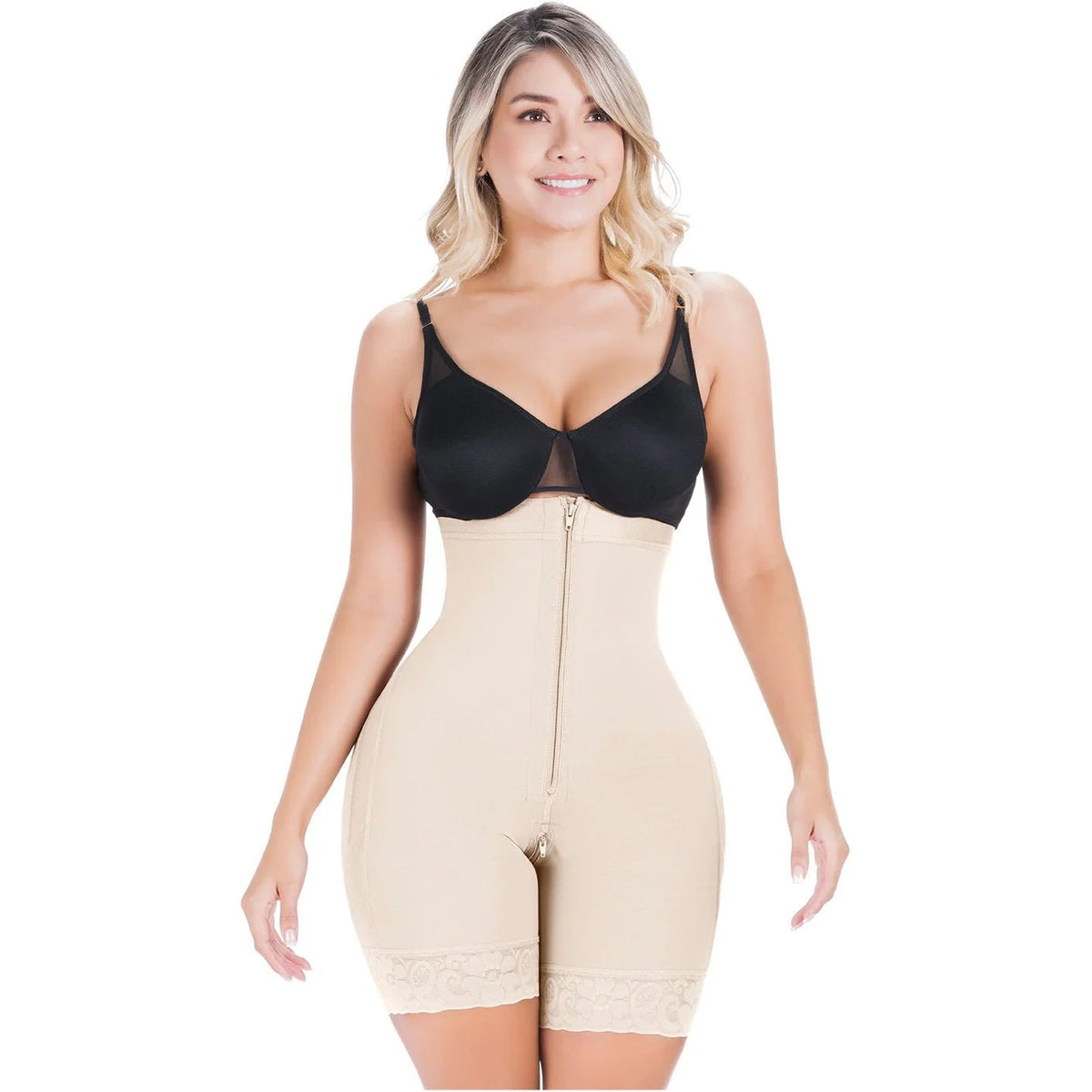 SONRYSE 073ZF | Fajas Colombianas High Waisted Shapewear Shorts | Daily Use Butt Lifting Garment | Powernet - Colombian Shapewear | Siluets