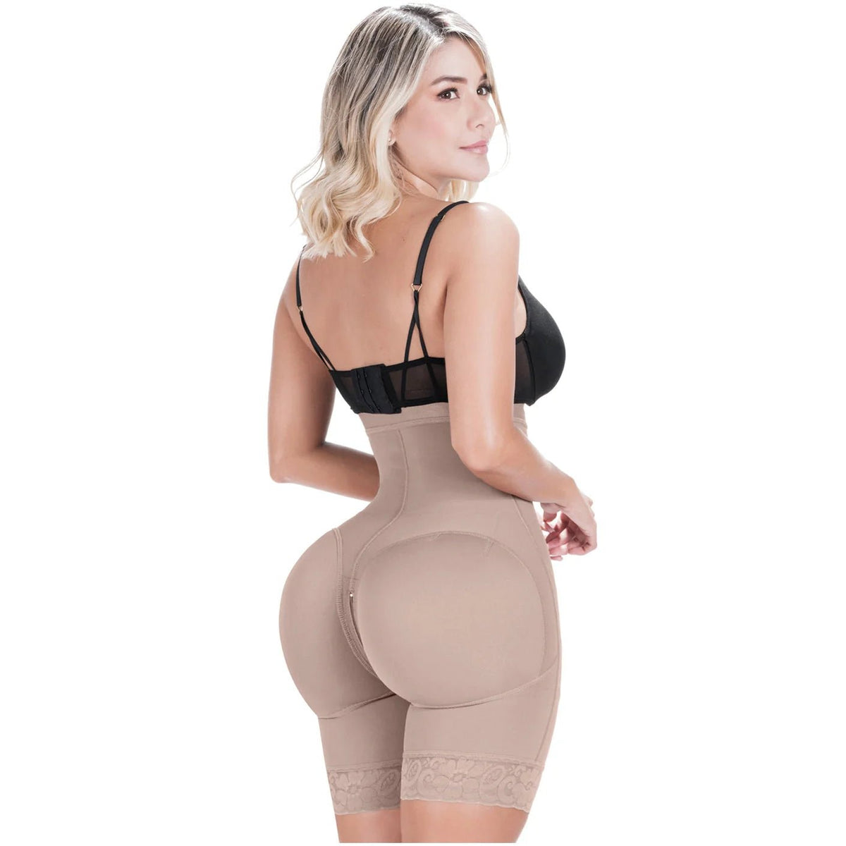 SONRYSE 073ZF | Fajas Colombianas High Waisted Shapewear Shorts | Daily Use Butt Lifting Garment | Powernet - Colombian Shapewear | Siluets