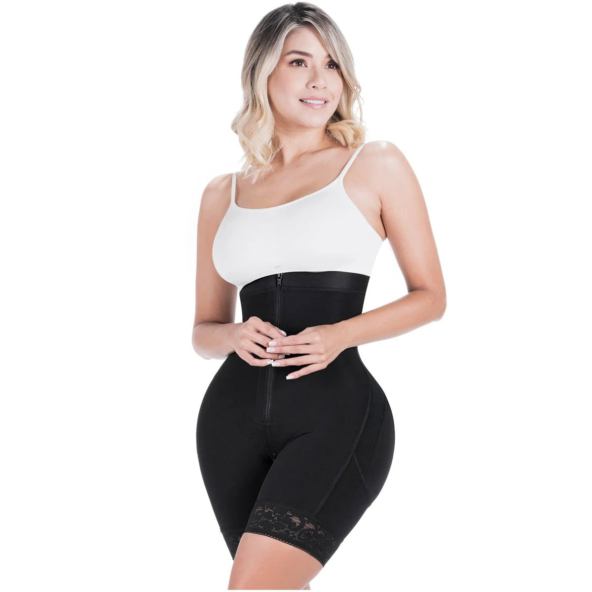SONRYSE 073ZF | Fajas Colombianas High Waisted Shapewear Shorts | Daily Use Butt Lifting Garment | Powernet - Colombian Shapewear | Siluets