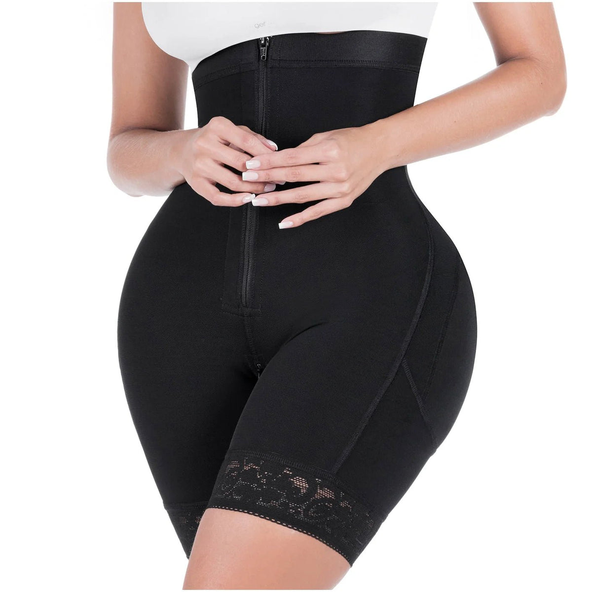 SONRYSE 073ZF | Fajas Colombianas High Waisted Shapewear Shorts | Daily Use Butt Lifting Garment | Powernet - Colombian Shapewear | Siluets