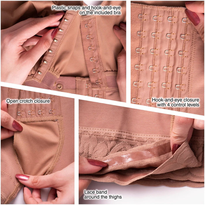 Sonryse 086 Post - Lipo Body Shaper with Bra – Short Body Compression - Colombian Shapewear | Siluets