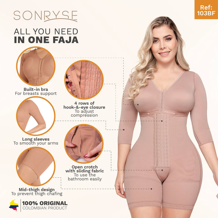 Sonryse 103BF Post - Surgery Shapewear – Built - In Bra & Firm Control - Colombian Shapewear | Siluets