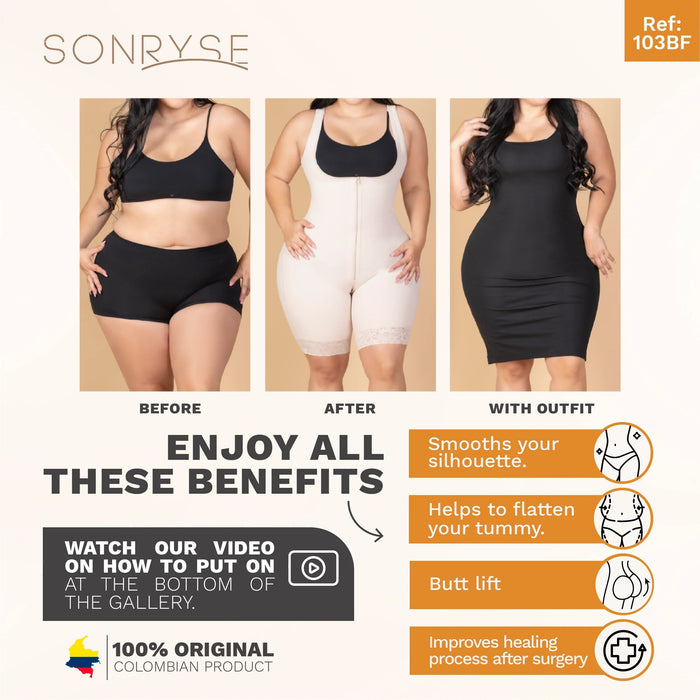 Sonryse 103BF Post - Surgery Shapewear – Built - In Bra & Firm Control - Colombian Shapewear | Siluets