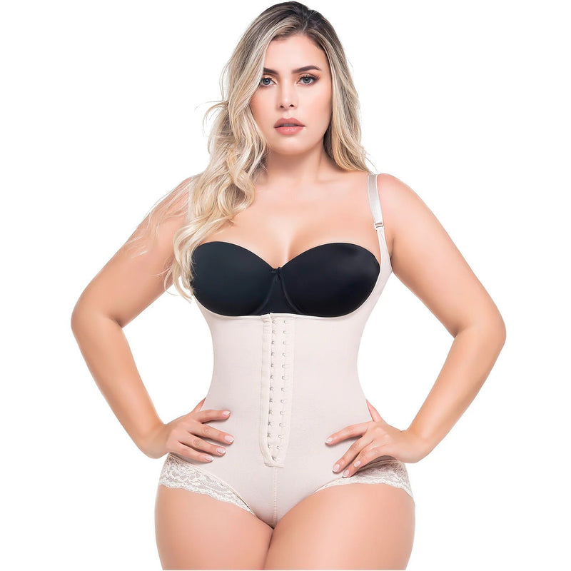 SONRYSE 411BF Bodysuit with Removable Straps | Open Bust Colombian Faja - Colombian Shapewear | Siluets