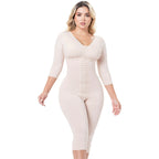 Sonryse M104BF Colombian Faja – Stage 1 Post Surgery BBL Compression Garment with Built-In Bra & 3/4 Sleeves