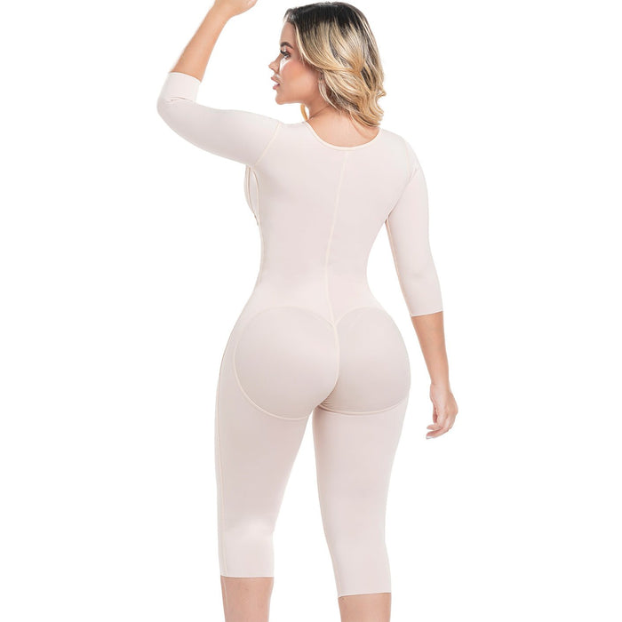 Sonryse M104BF Colombian Faja – Stage 1 Post Surgery BBL Compression Garment with Built - In Bra & 3/4 Sleeves - Colombian Shapewear | Siluets