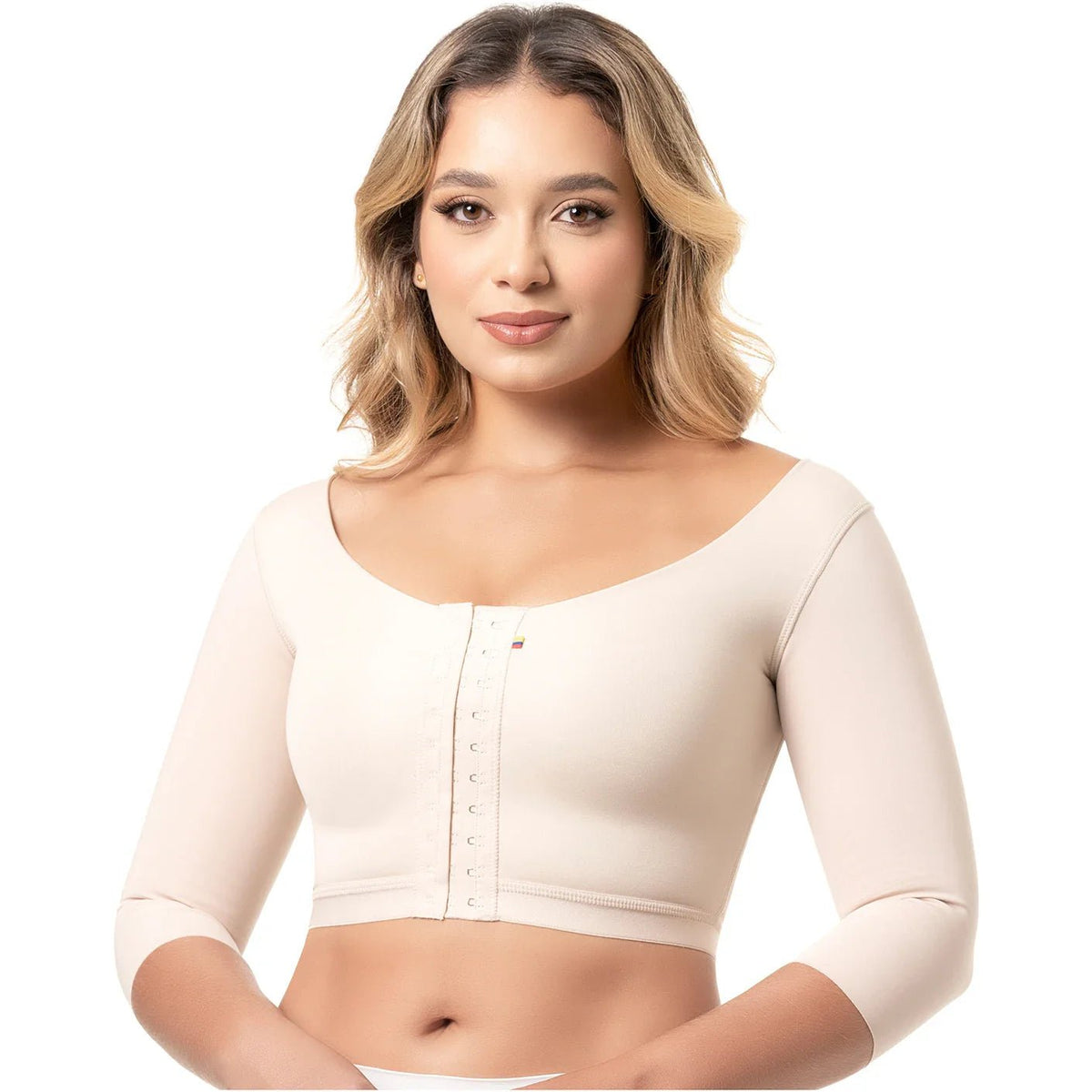 Sonryse M62BF Post - Surgery Bra – Front Closure Compression Bra with Sleeves & Posture Support for Breast Augmentation Recovery - Colombian Shapewear | Siluets