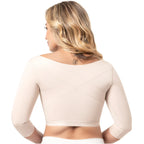 Sonryse M62BF Post-Surgery Bra – Front Closure Compression Bra with Sleeves & Posture Support for Breast Augmentation Recovery