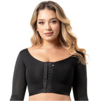 Sonryse M62BF Post-Surgery Bra – Front Closure Compression Bra with Sleeves & Posture Support for Breast Augmentation Recovery