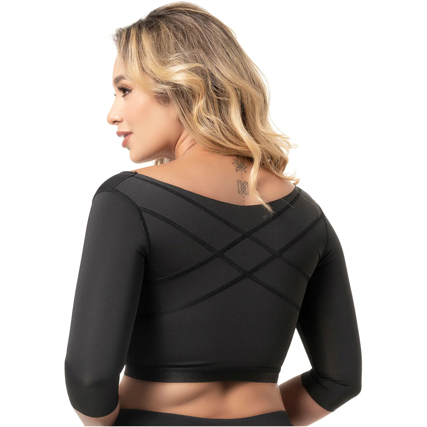 Sonryse M62BF Post-Surgery Bra – Front Closure Compression Bra with Sleeves & Posture Support for Breast Augmentation Recovery