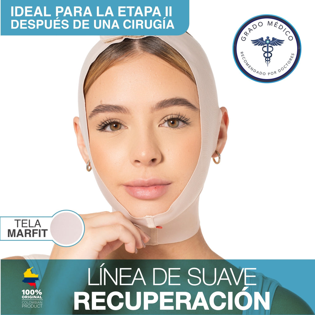 Sonryse MAC32VE Chin Compression Strap – Facial Post - Surgery Support for Double Chin & Facelift Recovery - Colombian Shapewear | Siluets