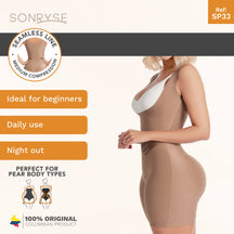 Sonryse SP33NC Colombian Shapewear for Women – Low Compression Short Faja with Open Bust & Ultra - Light Microfiber for Daily Use and Night Out - Colombian Shapewear | Siluets