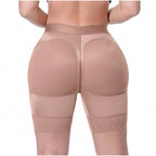 Beige shapewear leggings on a white background