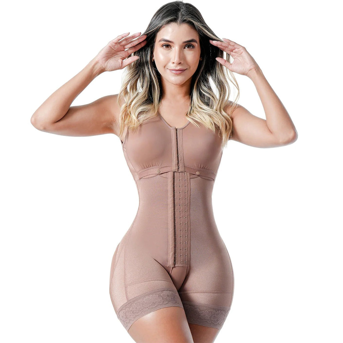 Fajas Sonryse TR086BF – Colombian Faja | Built - In Bra & Triconet - Colombian Shapewear | Siluets