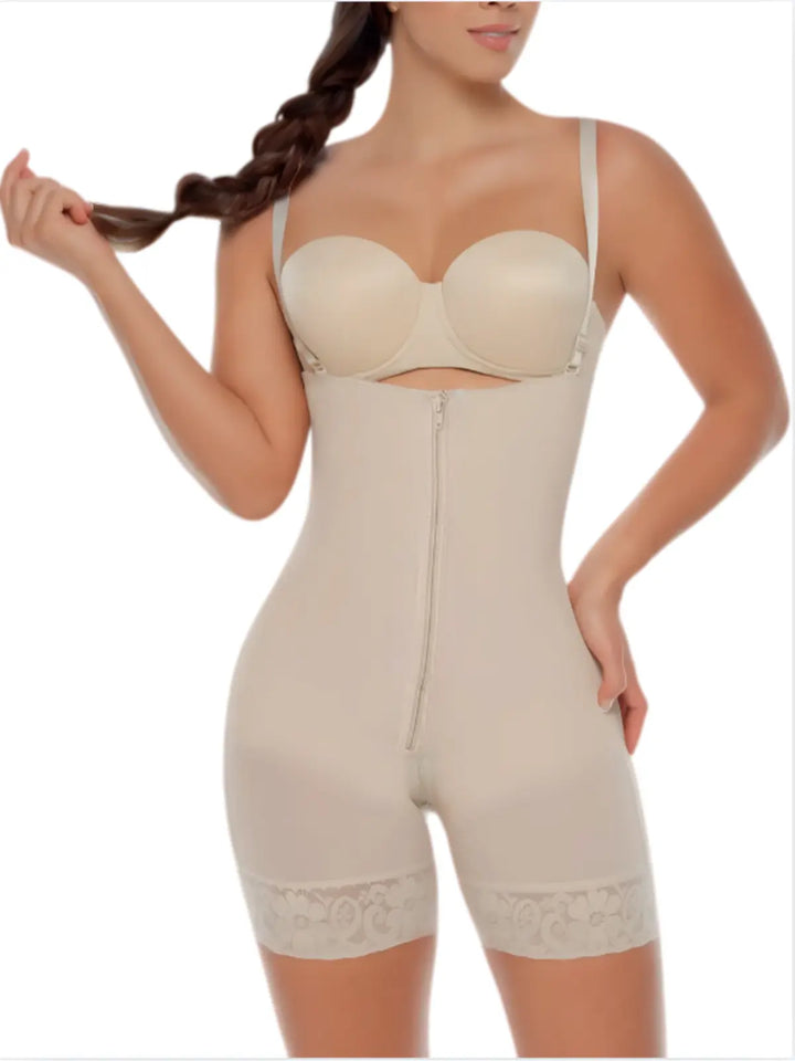 Siluet 1027 Braless Mid-Thigh Minimizer Bodysuit – Full Body Shaping & Everyday Comfort Siluets