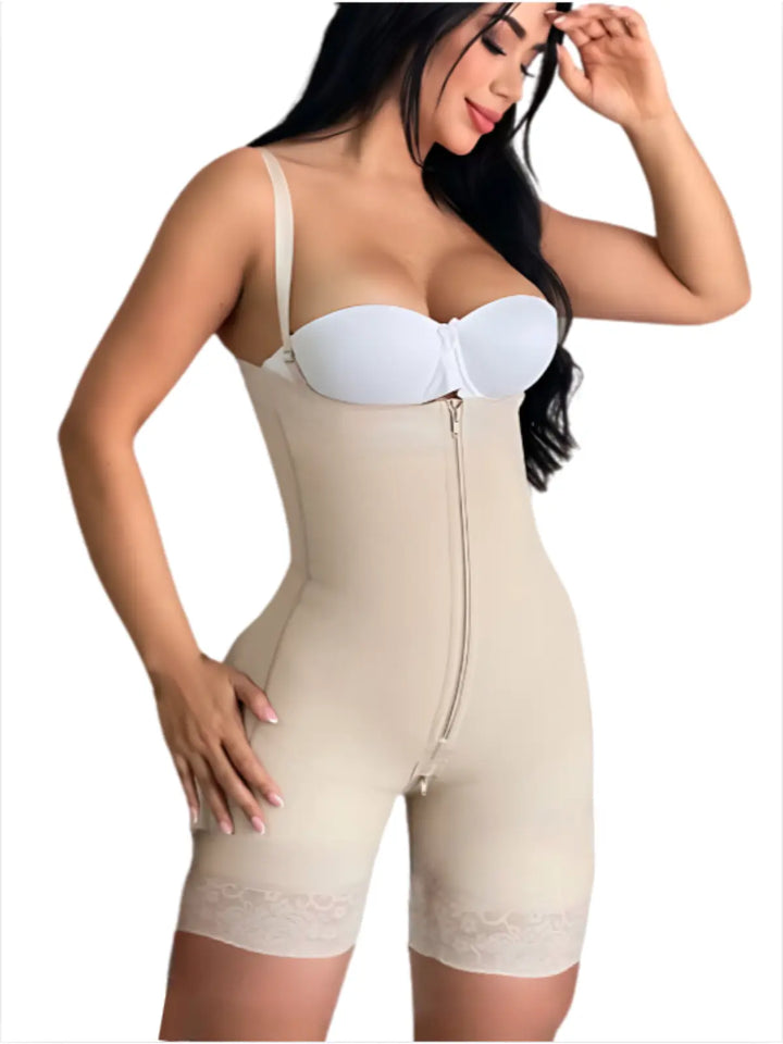 Siluet 1027 Braless Mid-Thigh Minimizer Bodysuit – Full Body Shaping & Everyday Comfort Siluets