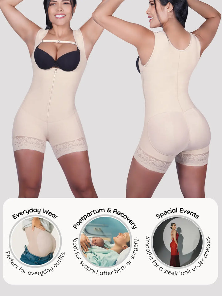 Siluet 1028 Bodysuit Slimming Shaper with Latex – Full Body Control & Everyday Comfort Siluets