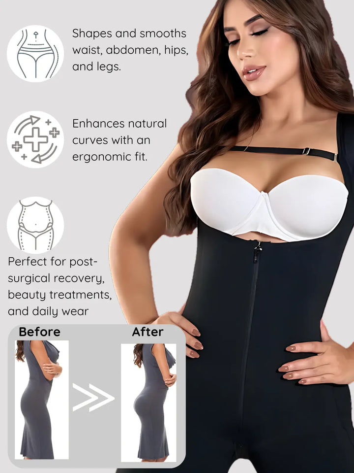 Siluet 1028 Bodysuit Slimming Shaper with Latex – Full Body Control & Everyday Comfort Siluets