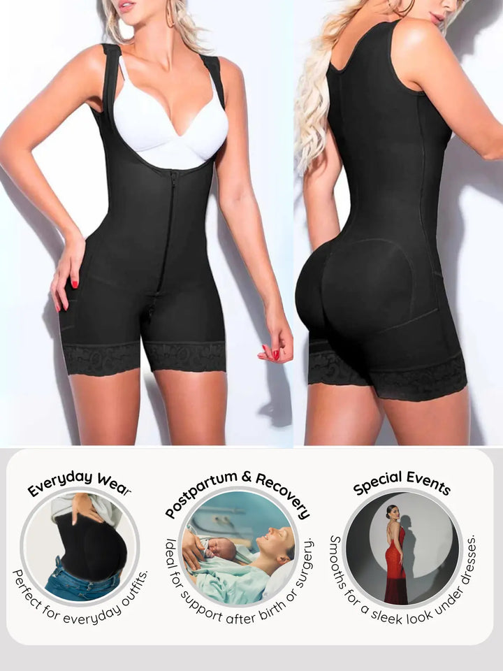 Siluet 1028 Bodysuit Slimming Shaper with Latex – Full Body Control & Everyday Comfort Siluets