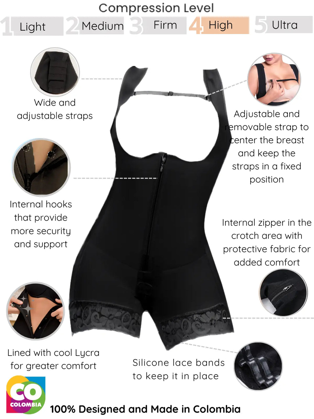 Siluet 1028 Bodysuit Slimming Shaper with Latex – Full Body Control & Everyday Comfort Siluets