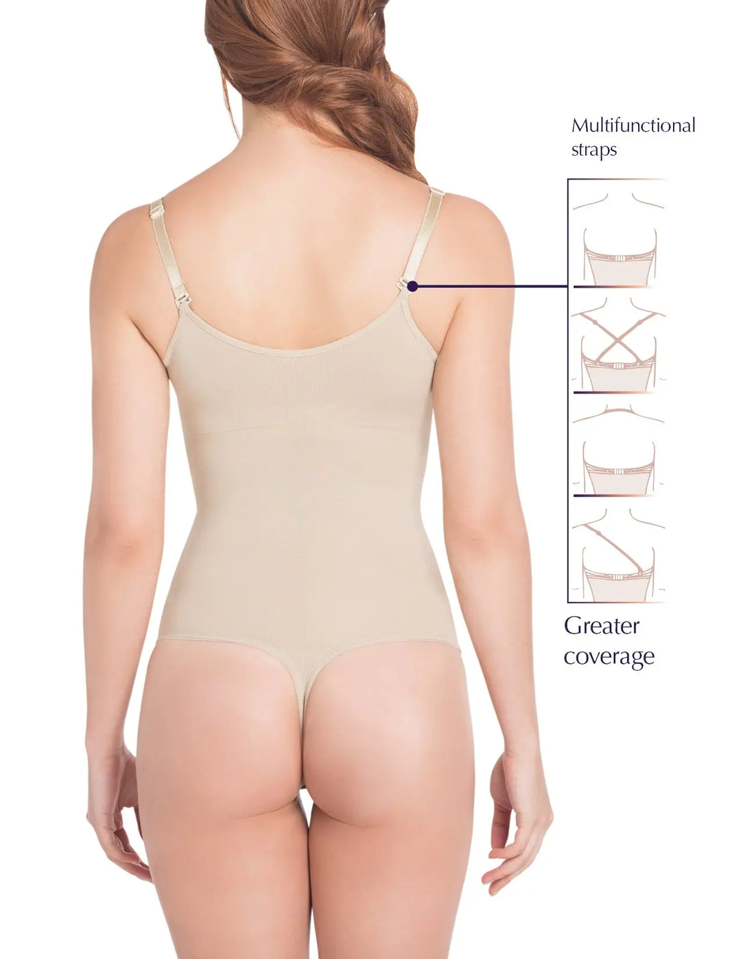 Siluet 932/933 Adjustable Shaping Body Suit with Crotch Closure Siluets