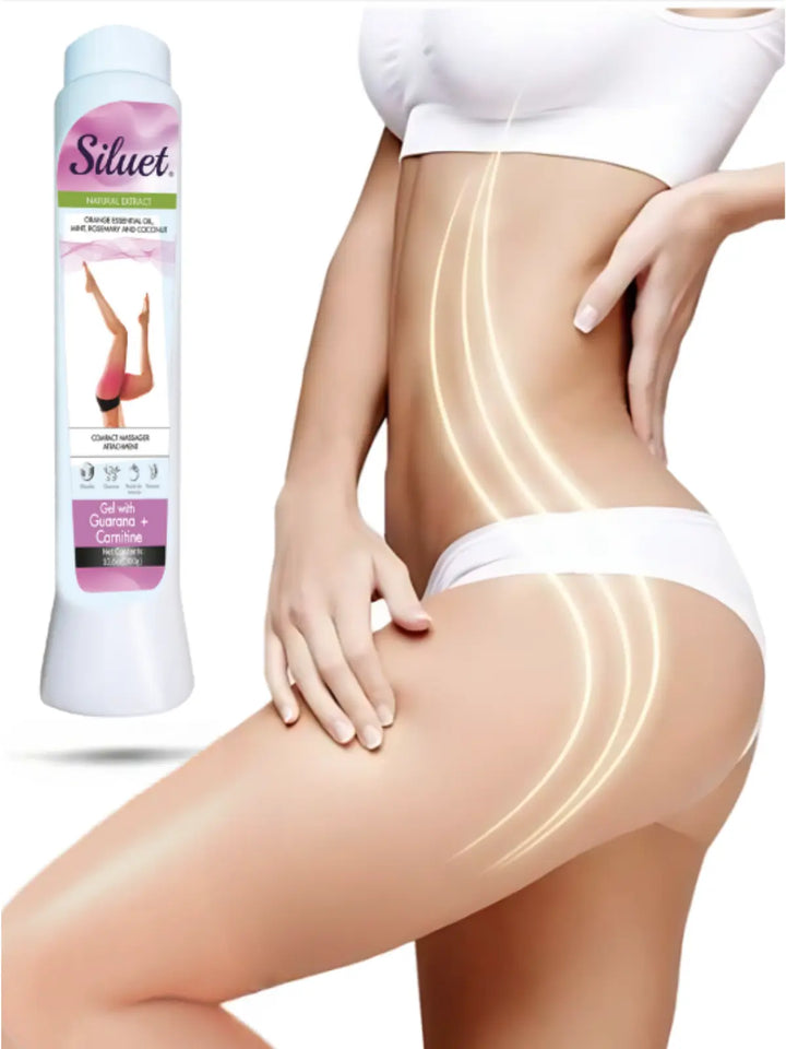 Siluet Guarana Slimming Gel with Carnitine – Firming & Toning Body Gel for Cellulite and Skin Tightening Siluets