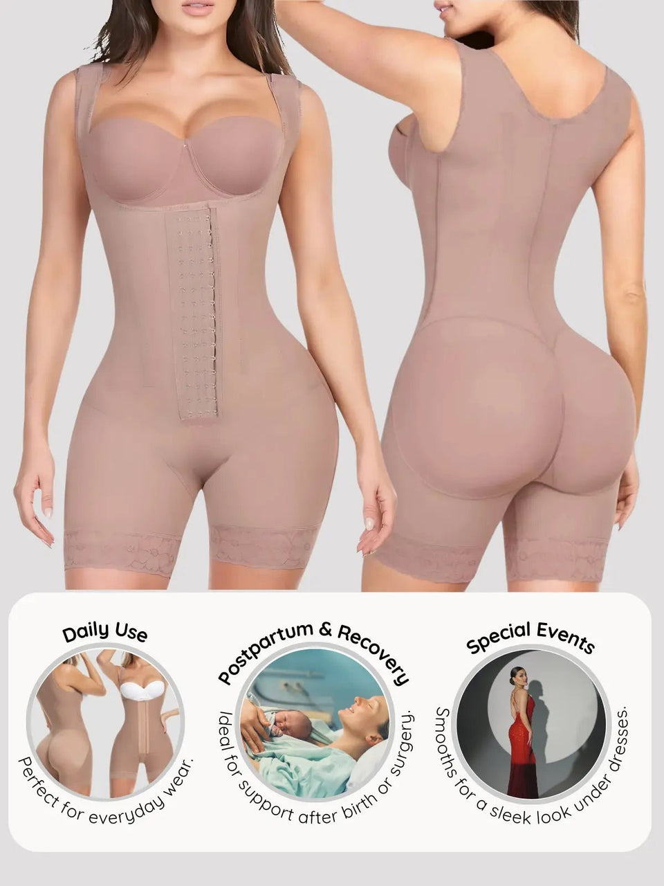 Siluet High-Compression Daily Shapewear | Sculpting Faja with Boning Support - Colombian Shapewear | Siluets