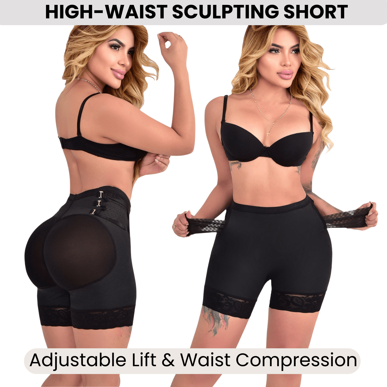 Siluet LR5 Butt - Lift Short | Adjustable High Compression | Natural 5 cm Lift – Colombian Shapewear - Colombian Shapewear | Siluets