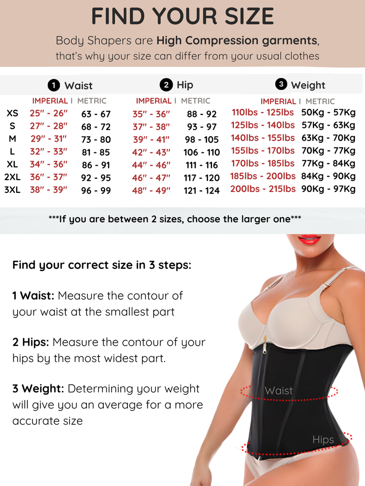 Siluet High-Compression Waist Cincher with Zipper in Durable Powernet