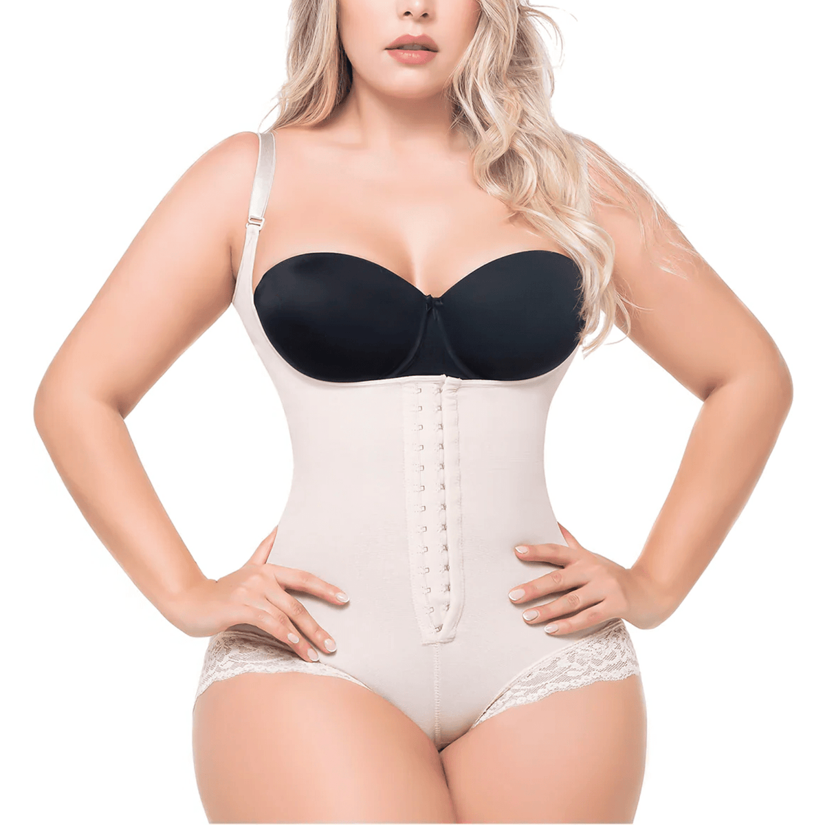 SONRYSE 411BF Bodysuit with Removable Straps | Open Bust Colombian Faja - Colombian Shapewear | Siluets