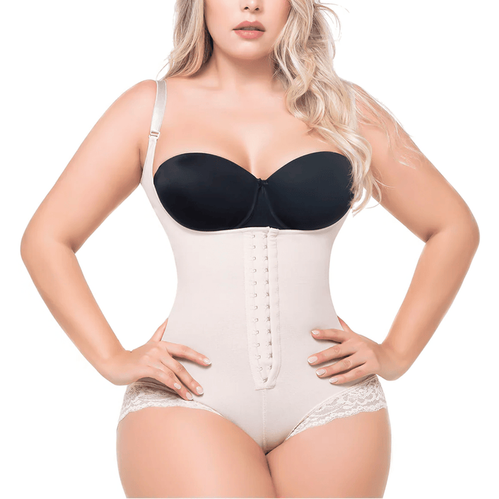 SONRYSE 411BF Bodysuit with Removable Straps | Open Bust Colombian Faja - Colombian Shapewear | Siluets