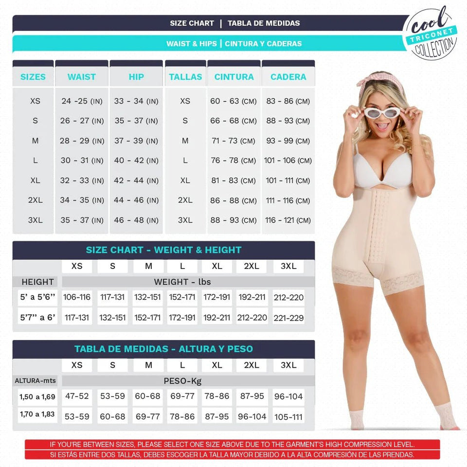 Fajas Sonryse TR66BF – Colombian Faja | Open - Bust Tummy Control - Colombian Shapewear | Siluets