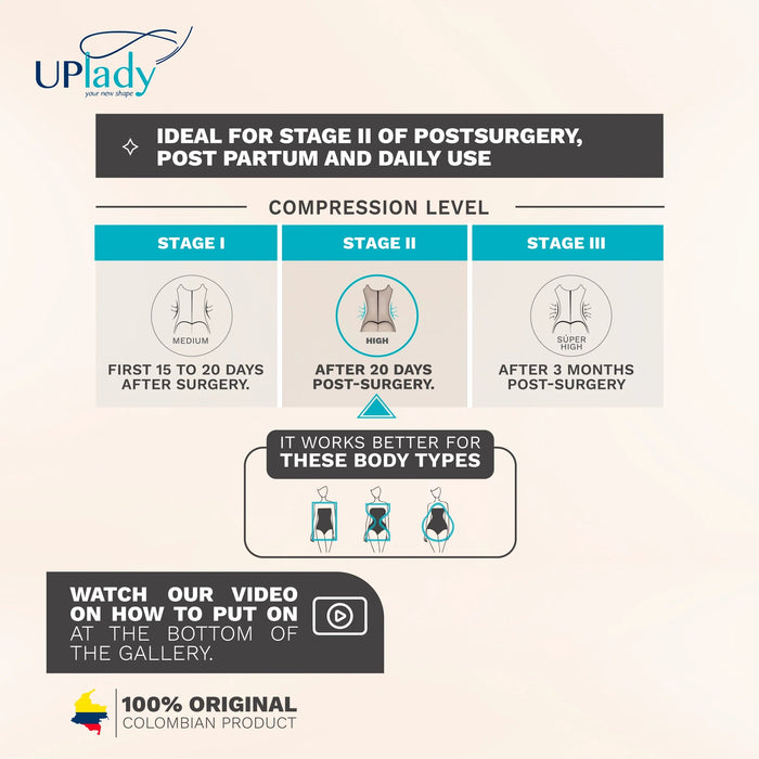 UpLady 6129 Tummy Control Shapewear Short – Butt Lifter Powernet - Colombian Shapewear | Siluets