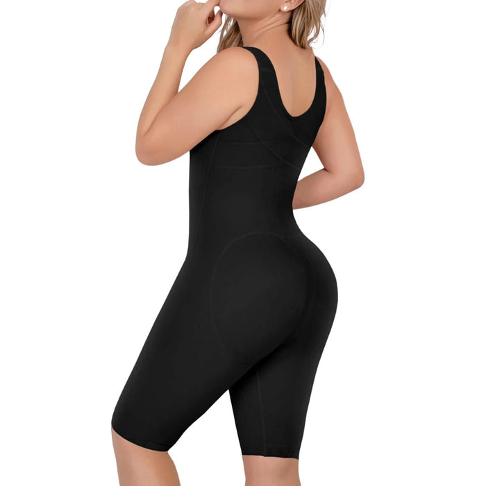 UpLady 6712 Open Bust Tummy Control Butt Lifter Bodysuit | Knee - Length Powernet Faja - Colombian Shapewear | Siluets