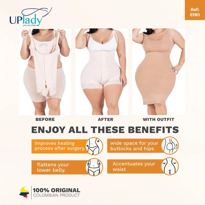 UpLady 6190 | Butt Lifting Curvy High Compression Shapewear | Powernet