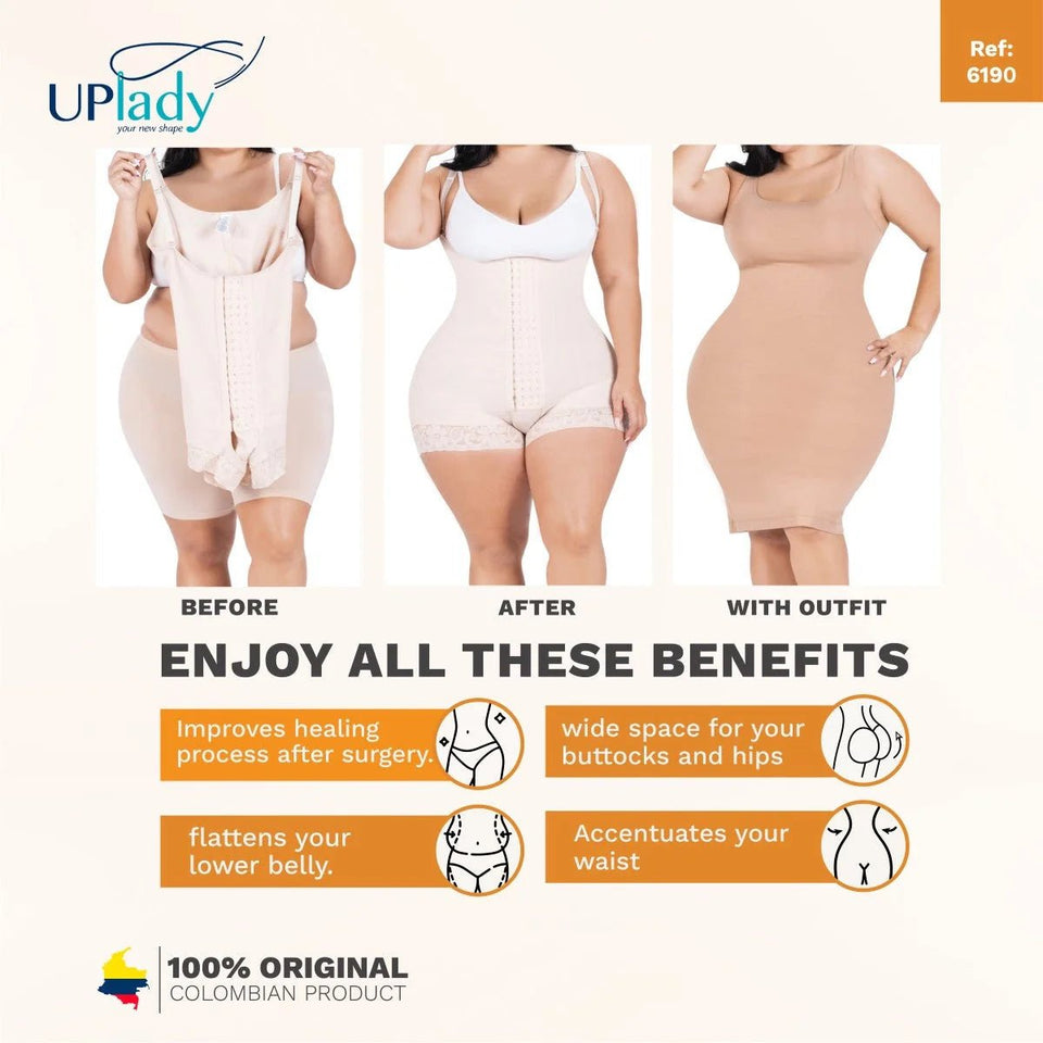 UpLady 6190 Butt Lifting Bodysuit – Shapewear for Wide Hips - Colombian Shapewear | Siluets
